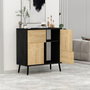 Hanah Home Armario Multiusos Darien - Madera Negra, Roble Zafiro